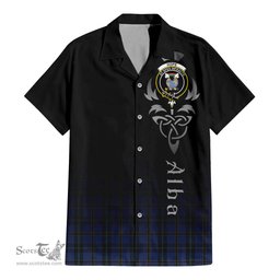 ScotsTee Shop Scottish Hope (Vere-Weir) Clan Crest Tartan Alba Gu Brath Celtic Inspired Tartan Short Sleeve Shirt