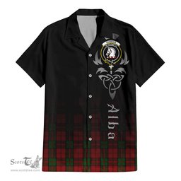 ScotsTee Shop Scottish Dunbar Clan Crest Tartan Alba Gu Brath Celtic Inspired Tartan Short Sleeve Shirt