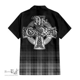 ScotsTee Shop Scottish Glen Clan Crest Tartan Alba Gu Brath Celtic Inspired Tartan Short Sleeve Shirt