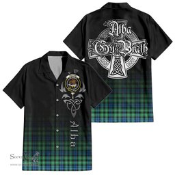 ScotsTee Shop Scottish Graham of Montrose Ancient Clan Crest Tartan Alba Gu Brath Celtic Inspired Tartan Short Sleeve Shirt