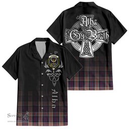 ScotsTee Shop Scottish Carnegie Clan Crest Tartan Alba Gu Brath Celtic Inspired Tartan Short Sleeve Shirt