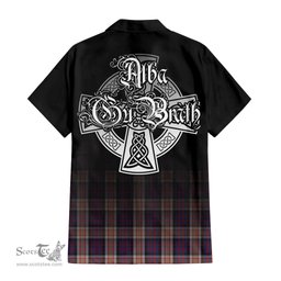 ScotsTee Shop Scottish Carnegie Clan Crest Tartan Alba Gu Brath Celtic Inspired Tartan Short Sleeve Shirt