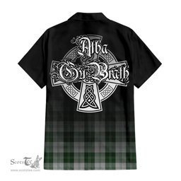 ScotsTee Shop Scottish Erskine Green Clan Crest Tartan Alba Gu Brath Celtic Inspired Tartan Short Sleeve Shirt