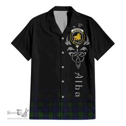 ScotsTee Shop Scottish Campbell Modern Clan Crest Tartan Alba Gu Brath Celtic Inspired Tartan Short Sleeve Shirt