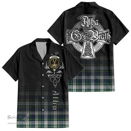 ScotsTee Shop Scottish Gordon Dress Ancient Clan Crest Tartan Alba Gu Brath Celtic Inspired Tartan Short Sleeve Shirt