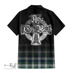 ScotsTee Shop Scottish Gordon Dress Ancient Clan Crest Tartan Alba Gu Brath Celtic Inspired Tartan Short Sleeve Shirt