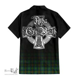 ScotsTee Shop Scottish Cranstoun Clan Crest Tartan Alba Gu Brath Celtic Inspired Tartan Short Sleeve Shirt