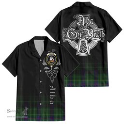 ScotsTee Shop Scottish Duncan Clan Crest Tartan Alba Gu Brath Celtic Inspired Tartan Short Sleeve Shirt