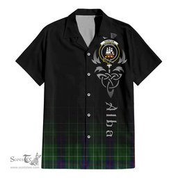 ScotsTee Shop Scottish Duncan Clan Crest Tartan Alba Gu Brath Celtic Inspired Tartan Short Sleeve Shirt
