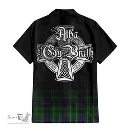 ScotsTee Shop Scottish Duncan Clan Crest Tartan Alba Gu Brath Celtic Inspired Tartan Short Sleeve Shirt