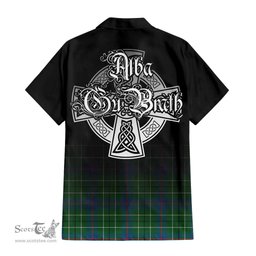 ScotsTee Shop Scottish Duncan Ancient Clan Crest Tartan Alba Gu Brath Celtic Inspired Tartan Short Sleeve Shirt