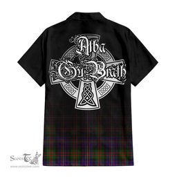 ScotsTee Shop Scottish Cameron of Erracht Modern Clan Crest Tartan Alba Gu Brath Celtic Inspired Tartan Short Sleeve Shirt