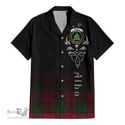 ScotsTee Shop Scottish Grant Clan Crest Tartan Alba Gu Brath Celtic Inspired Tartan Short Sleeve Shirt