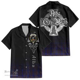 ScotsTee Shop Scottish Elliot Clan Crest Tartan Alba Gu Brath Celtic Inspired Tartan Short Sleeve Shirt