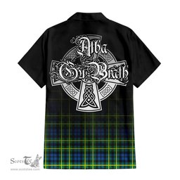 ScotsTee Shop Scottish Campbell of Breadalbane Ancient Clan Crest Tartan Alba Gu Brath Celtic Inspired Tartan Short Sleeve Shirt