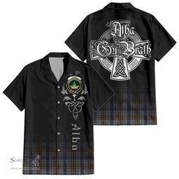 ScotsTee Shop Scottish Gayre Hunting Clan Crest Tartan Alba Gu Brath Celtic Inspired Tartan Short Sleeve Shirt