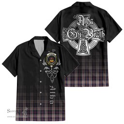 ScotsTee Shop Scottish Cameron of Erracht Dress Clan Crest Tartan Alba Gu Brath Celtic Inspired Tartan Short Sleeve Shirt
