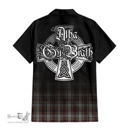 ScotsTee Shop Scottish Douglas Ancient Dress Clan Crest Tartan Alba Gu Brath Celtic Inspired Tartan Short Sleeve Shirt