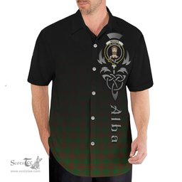 ScotsTee Shop Scottish Menzies Clan Crest Tartan Alba Gu Brath Celtic Inspired Tartan Short Sleeve Shirt