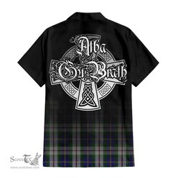 ScotsTee Shop Scottish MacLeod Of Californian Clan Crest Tartan Alba Gu Brath Celtic Inspired Tartan Short Sleeve Shirt