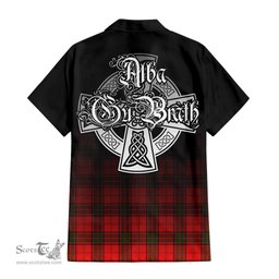 ScotsTee Shop Scottish Maxwell Modern Clan Crest Tartan Alba Gu Brath Celtic Inspired Tartan Short Sleeve Shirt