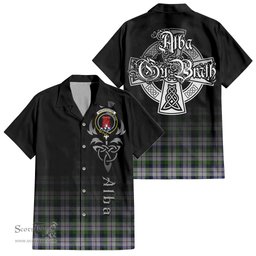 ScotsTee Shop Scottish MacNaughton Dress Clan Crest Tartan Alba Gu Brath Celtic Inspired Tartan Short Sleeve Shirt