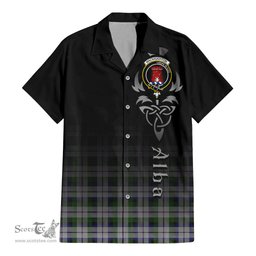 ScotsTee Shop Scottish MacNaughton Dress Clan Crest Tartan Alba Gu Brath Celtic Inspired Tartan Short Sleeve Shirt