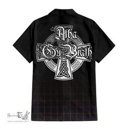 ScotsTee Shop Scottish MacLaine of Lochbuie Hunting Clan Crest Tartan Alba Gu Brath Celtic Inspired Tartan Short Sleeve Shirt