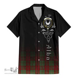 ScotsTee Shop Scottish Leask Clan Crest Tartan Alba Gu Brath Celtic Inspired Tartan Short Sleeve Shirt