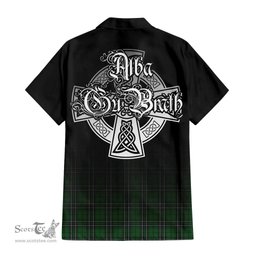 ScotsTee Shop Scottish MacLean of Duart Hunting Clan Crest Tartan Alba Gu Brath Celtic Inspired Tartan Short Sleeve Shirt