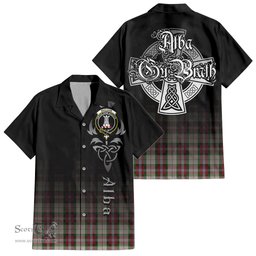 ScotsTee Shop Scottish MacLean Dress Clan Crest Tartan Alba Gu Brath Celtic Inspired Tartan Short Sleeve Shirt