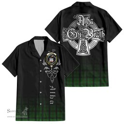 ScotsTee Shop Scottish Kincaid Clan Crest Tartan Alba Gu Brath Celtic Inspired Tartan Short Sleeve Shirt
