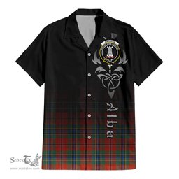 ScotsTee Shop Scottish MacLean of Duart Ancient Clan Crest Tartan Alba Gu Brath Celtic Inspired Tartan Short Sleeve Shirt
