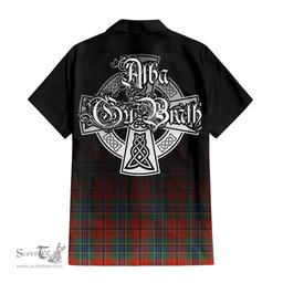 ScotsTee Shop Scottish MacLean of Duart Ancient Clan Crest Tartan Alba Gu Brath Celtic Inspired Tartan Short Sleeve Shirt