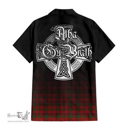 ScotsTee Shop Scottish MacColl Clan Crest Tartan Alba Gu Brath Celtic Inspired Tartan Short Sleeve Shirt