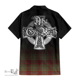 ScotsTee Shop Scottish MacGillivray Hunting Ancient Clan Crest Tartan Alba Gu Brath Celtic Inspired Tartan Short Sleeve Shirt