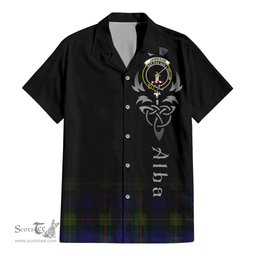 ScotsTee Shop Scottish Jamieson Clan Crest Tartan Alba Gu Brath Celtic Inspired Tartan Short Sleeve Shirt