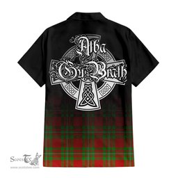 ScotsTee Shop Scottish MacGregor Modern Clan Crest Tartan Alba Gu Brath Celtic Inspired Tartan Short Sleeve Shirt