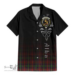 ScotsTee Shop Scottish MacKintosh Hunting Modern Clan Crest Tartan Alba Gu Brath Celtic Inspired Tartan Short Sleeve Shirt
