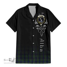 ScotsTee Shop Scottish MacNeil of Colonsay Clan Crest Tartan Alba Gu Brath Celtic Inspired Tartan Short Sleeve Shirt