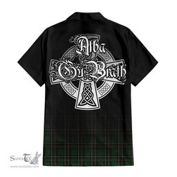 ScotsTee Shop Scottish MacAlpin Clan Crest Tartan Alba Gu Brath Celtic Inspired Tartan Short Sleeve Shirt