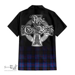 ScotsTee Shop Scottish Maule Clan Crest Tartan Alba Gu Brath Celtic Inspired Tartan Short Sleeve Shirt