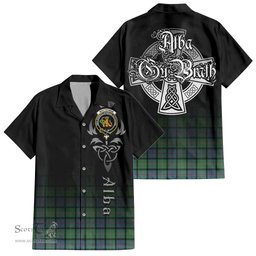 ScotsTee Shop Scottish MacThomas Ancient Clan Crest Tartan Alba Gu Brath Celtic Inspired Tartan Short Sleeve Shirt