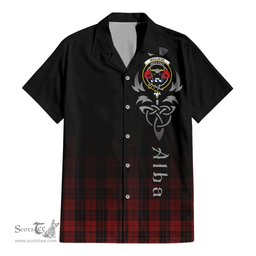 ScotsTee Shop Scottish MacLeod of Raasay Highland Clan Crest Tartan Alba Gu Brath Celtic Inspired Tartan Short Sleeve Shirt