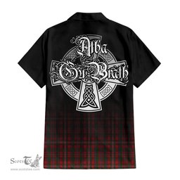 ScotsTee Shop Scottish MacKinnon Clan Crest Tartan Alba Gu Brath Celtic Inspired Tartan Short Sleeve Shirt