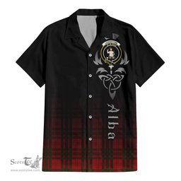 ScotsTee Shop Scottish Livingston Clan Crest Tartan Alba Gu Brath Celtic Inspired Tartan Short Sleeve Shirt