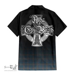 ScotsTee Shop Scottish McKerrell of Hillhouse Dress Clan Crest Tartan Alba Gu Brath Celtic Inspired Tartan Short Sleeve Shirt