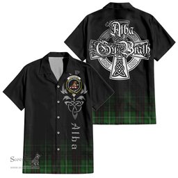 ScotsTee Shop Scottish MacAulay of Lewis Clan Crest Tartan Alba Gu Brath Celtic Inspired Tartan Short Sleeve Shirt