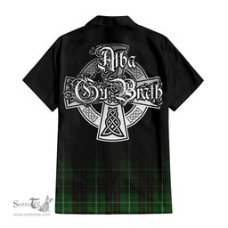 ScotsTee Shop Scottish MacAulay of Lewis Clan Crest Tartan Alba Gu Brath Celtic Inspired Tartan Short Sleeve Shirt