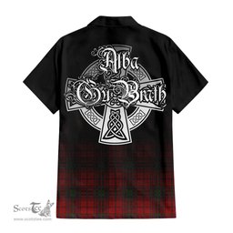 ScotsTee Shop Scottish MacDougall Clan Crest Tartan Alba Gu Brath Celtic Inspired Tartan Short Sleeve Shirt